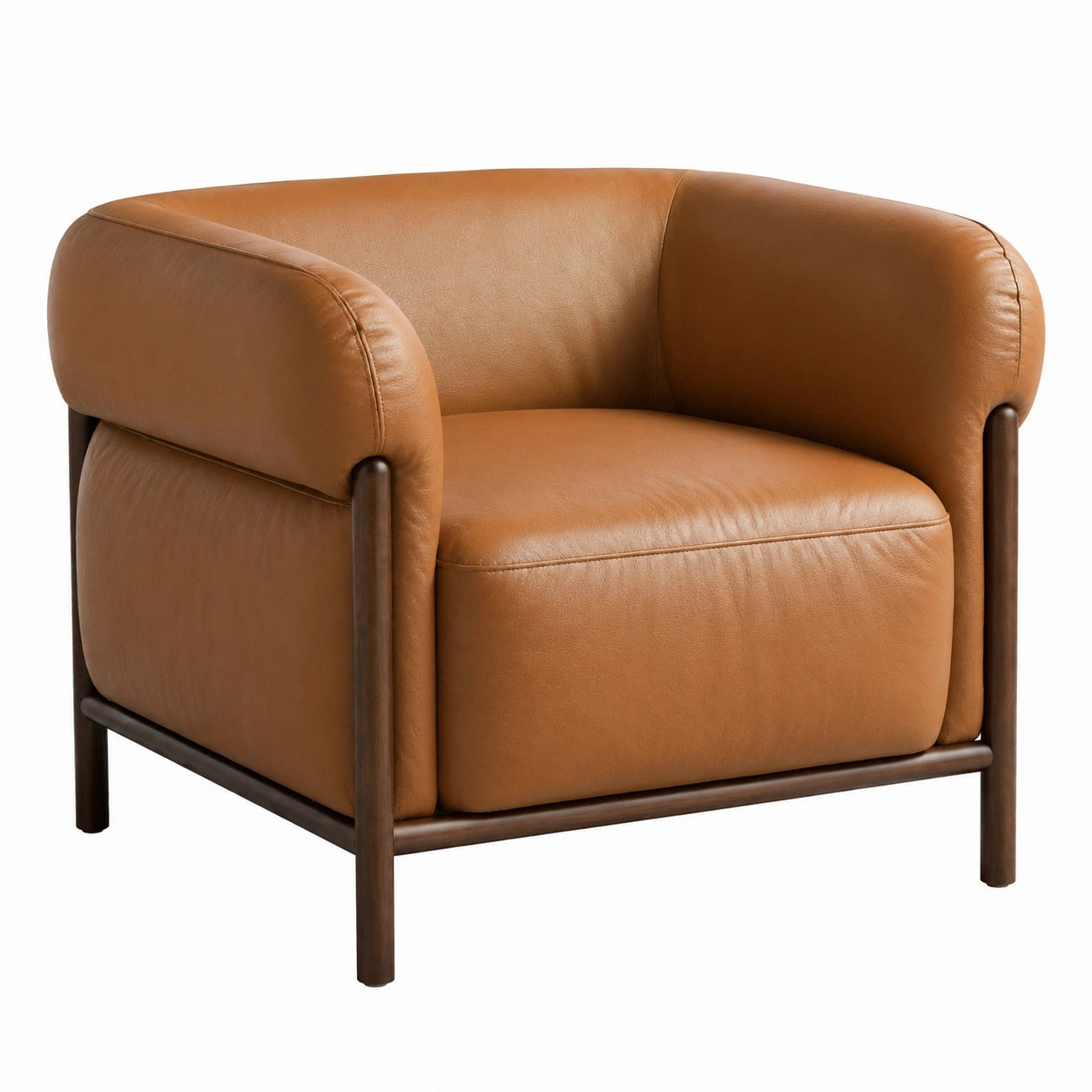 Ledersessel Braun 80x85x75 cm