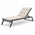 Aluminium Sonnenliege mit Polyesterbezug Beige 200 cm
