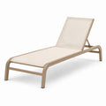 Gartenliege Aluminium Textilene Beige 200x70x95 cm