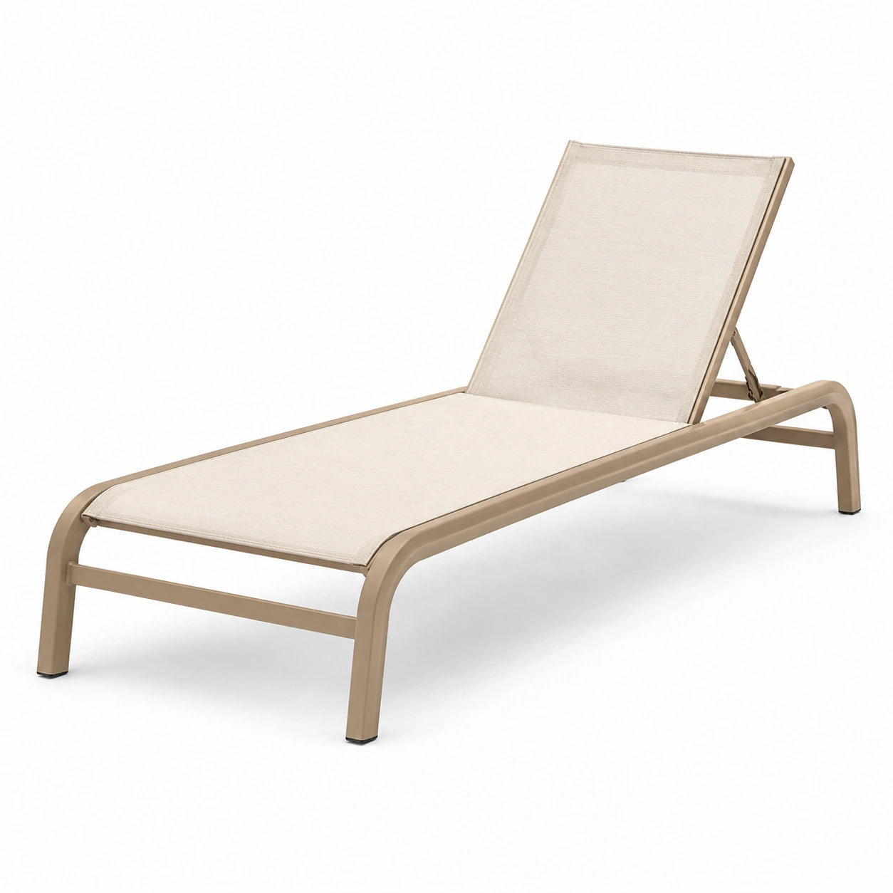 Gartenliege Aluminium Textilene Beige 200x70x95 cm