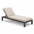 Gartenliege Aluminium Polyester Beige 200x65x35 cm