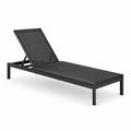 Gartenliege Aluminium Textilgewebe Schwarz
