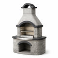 Beton Grillkamin Grau-Schwarz 200 cm