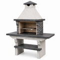 Gartengrillkamin Beton Schwarz und Grau